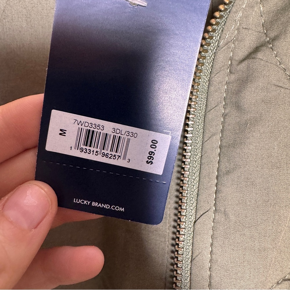 NWT Lucky Brand Quilted Jacket in Olive Women’s Medium - Picture 5 of 8